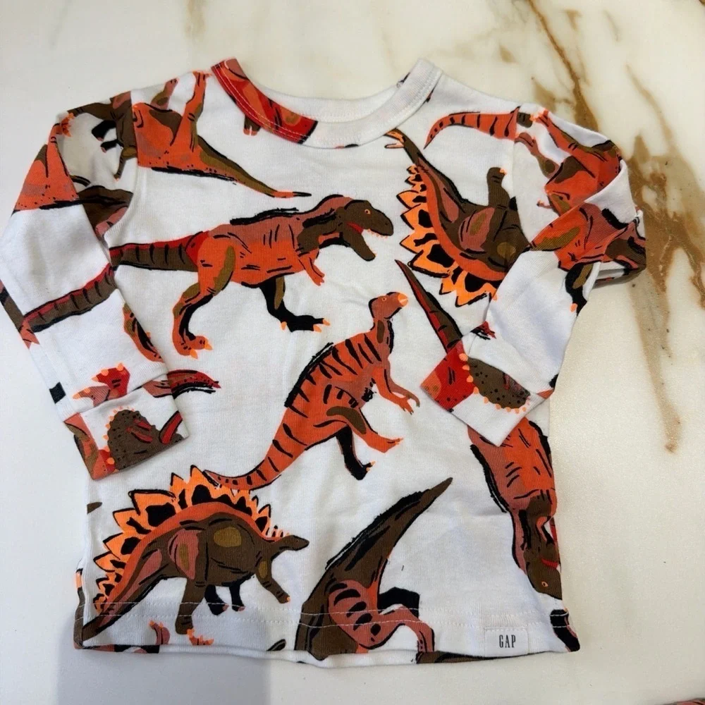 Gap Dinosaur Pajamas - White and Red